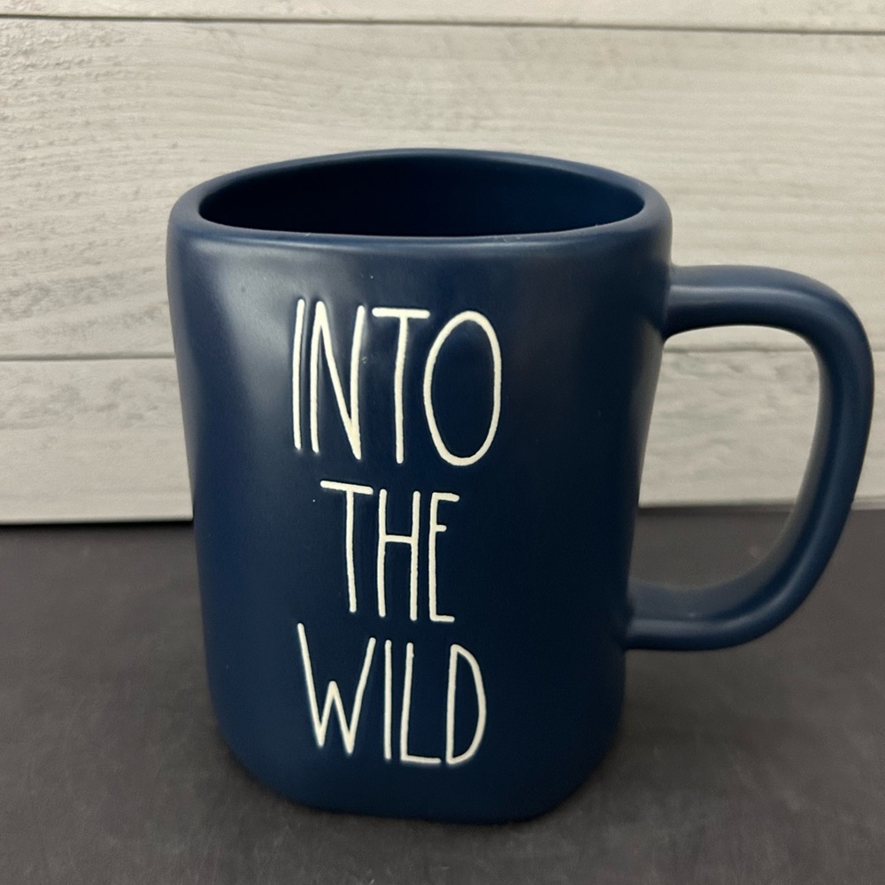 Rae Dunn Dark Blue 'Into The Wild' Mug